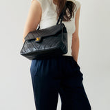Chanel V-Stitch Turnlock Shoulder Bag