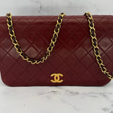 Rare Chanel Classic Full Flap in Burgundy
