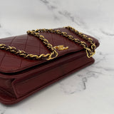 Rare Chanel Classic Full Flap in Burgundy