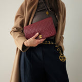 Rare Chanel Classic Full Flap in Burgundy