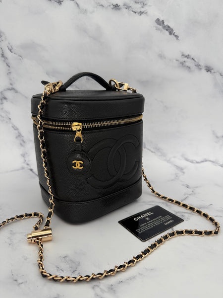 Chanel Caviar Vintage Vanity Case
