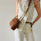 Rare Chanel Camera Bag in Caramel Brown