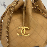 Rare Chanel Gabrielle Bucket Bag in Beige