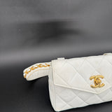 Chanel Matelasse Belt Bag in White