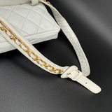 Chanel Matelasse Belt Bag in White