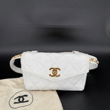 Chanel Matelasse Belt Bag in White