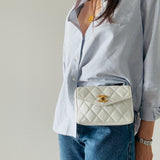 Chanel Matelasse Belt Bag in White