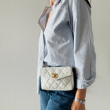 Chanel Matelasse Belt Bag in White