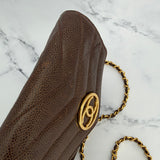 Rare Chanel Coco Mark Envelope Bag in Caviar