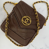 Rare Chanel Coco Mark Envelope Bag in Caviar