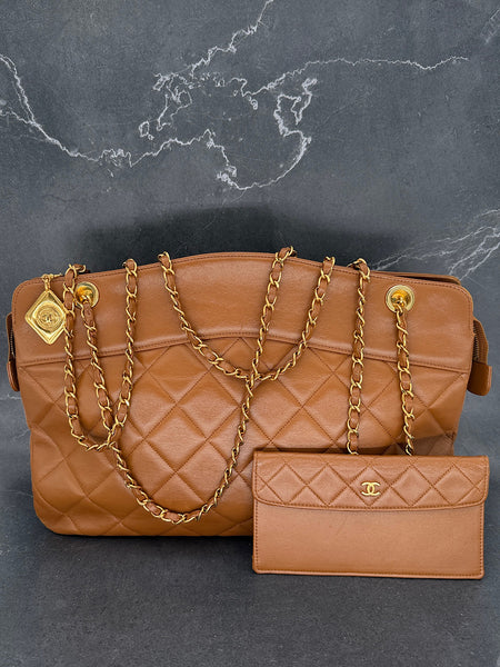 Chanel Matelasse Chain Bag in Caramel