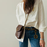 Rare Chanel Coco Mark Envelope Bag in Caviar