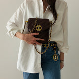 Rare Chanel Coco Mark Envelope Bag in Caviar