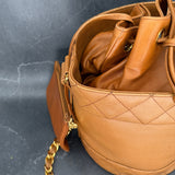 Chanel Coco Mark Caviar Bucket Bag in Caramel