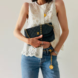 Chanel Timeless Classic Half Moon Double Flap