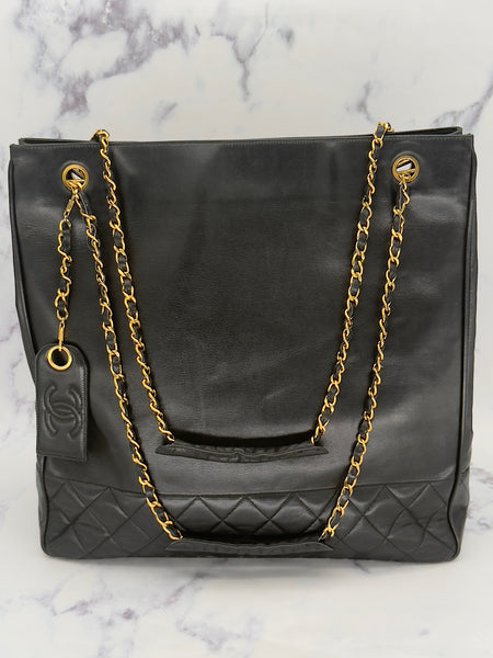Chanel Maxi Tote with Leather Charm