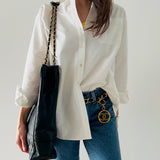 Chanel Maxi Tote with Leather Charm