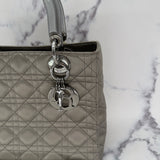 Rare Dior Medium Lady Dior in Pearl Grey