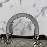 Rare Dior Medium Lady Dior in Pearl Grey