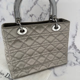 Rare Dior Medium Lady Dior in Pearl Grey