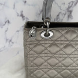 Rare Dior Medium Lady Dior in Pearl Grey