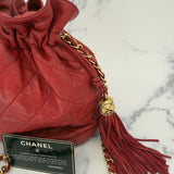 Chanel Matelasse Bucket Bag in Red