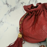 Chanel Matelasse Bucket Bag in Red