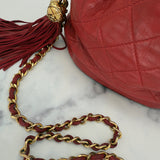Chanel Matelasse Bucket Bag in Red