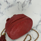 Chanel Matelasse Bucket Bag in Red
