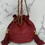 Chanel Matelasse Bucket Bag in Red