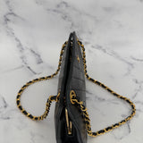 Chanel Double Chain Chevron Kisslock Bag