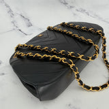Chanel Double Chain Chevron Kisslock Bag