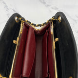 Chanel Double Chain Chevron Kisslock Bag