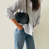 Chanel Double Chain Chevron Kisslock Bag