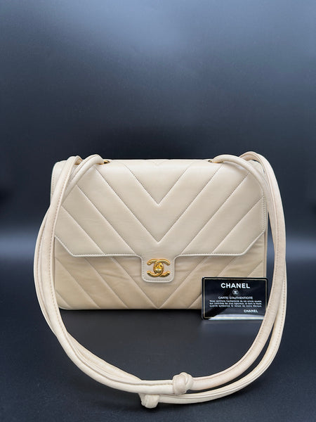 Chanel Chevron Turnlock Shoulder Bag