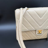 Chanel Chevron Turnlock Shoulder Bag