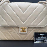 Chanel Chevron Turnlock Shoulder Bag