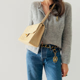 Chanel Chevron Turnlock Shoulder Bag