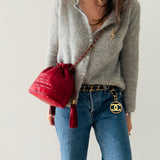 Chanel Matelasse Bucket Bag in Red