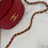 Rare Chanel Mini Gabrielle Bucket Bag in Red