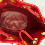 Rare Chanel Mini Gabrielle Bucket Bag in Red