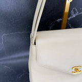 Rare Chanel Kelly Bag in Cream Caviar Leather