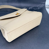 Rare Chanel Kelly Bag in Cream Caviar Leather
