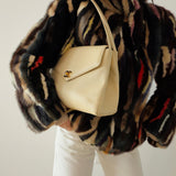 Rare Chanel Kelly Bag in Cream Caviar Leather