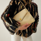 Rare Chanel Kelly Bag in Cream Caviar Leather