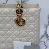 Dior Large Lady Dior in Cream Color