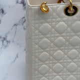 Dior Large Lady Dior in Cream Color