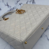 Dior Large Lady Dior in Cream Color
