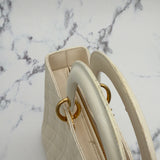 Dior Large Lady Dior in Cream Color