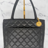 Chanel Lambskin Médallion Tote in Black